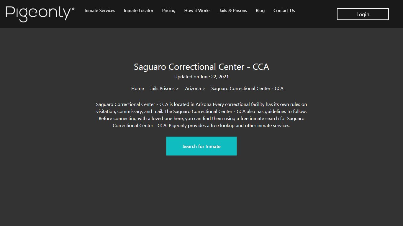 Saguaro Correctional Center - CCA Inmate Search | Arizona
